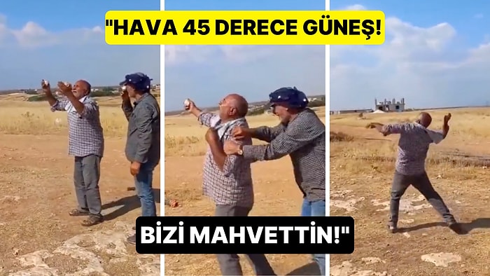 Şanlıurfa'daki Kavurucu Sıcaklara Dayanamayan Vatandaş "Bizi Mahvettin!" Diyerek Güneşe Taş Attı!