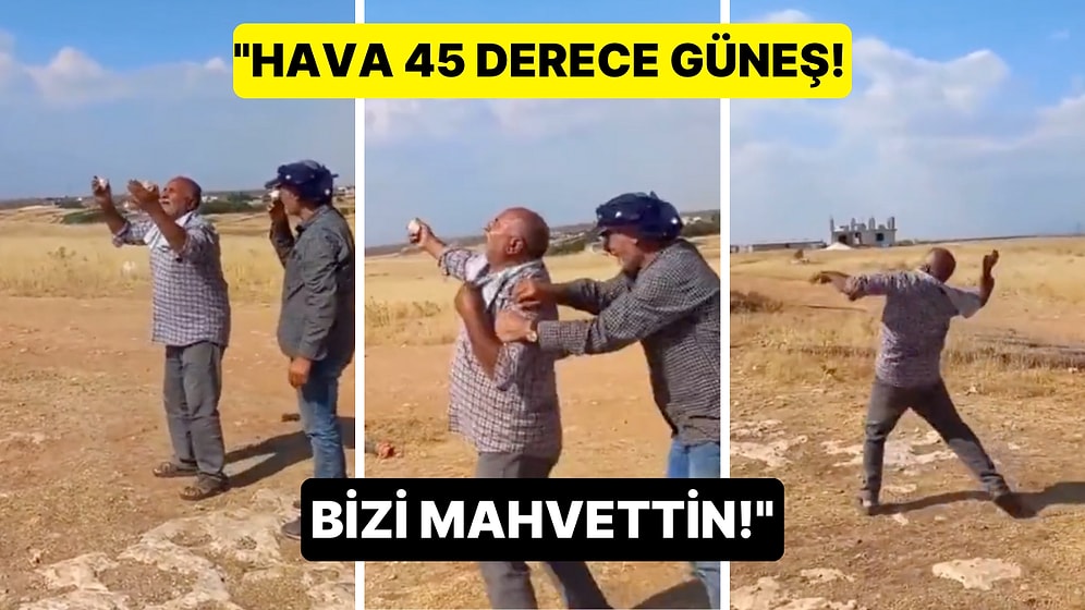 Şanlıurfa'daki Kavurucu Sıcaklara Dayanamayan Vatandaş "Bizi Mahvettin!" Diyerek Güneşe Taş Attı!