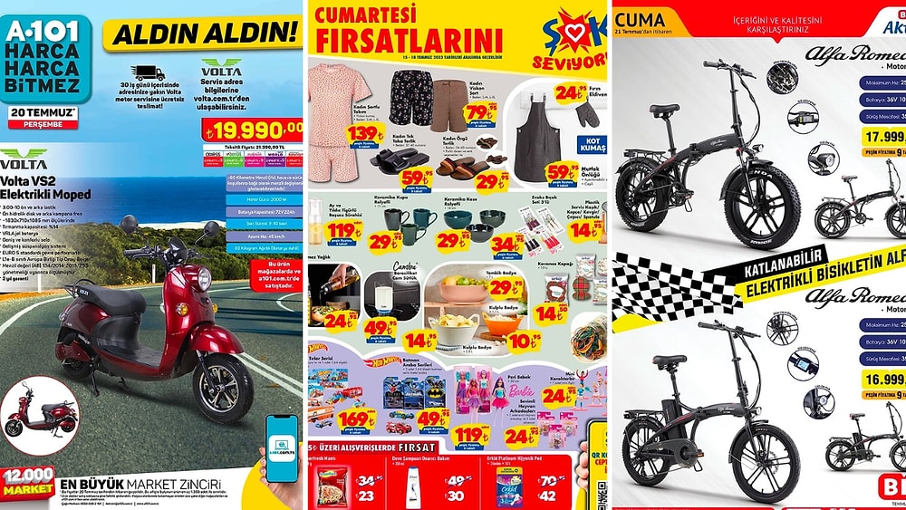 İndirim Günleri Başlıyor! 15 - 21 Temmuz Haftasında A101, BİM ve ŞOK Aktüel Ürünler Listesinde Ne Var?