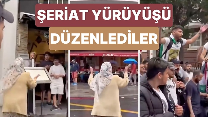 İngiltere'de Şeriat Yürüyüşü Düzenleyen Göçmenler Kendilerine Katılmayan Göçmenlere Tepki Gösterdi