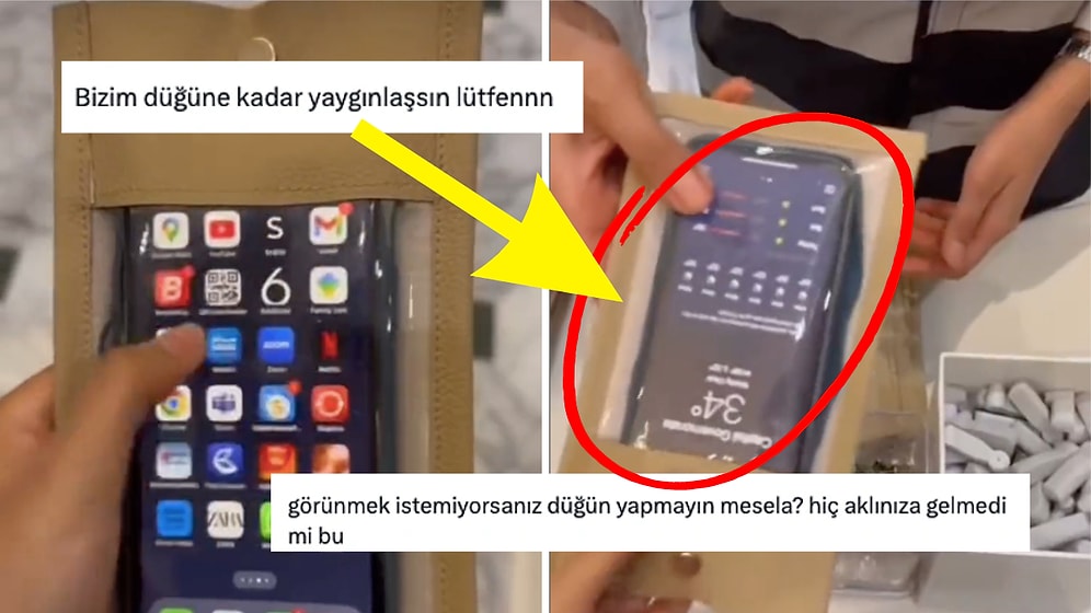 Düğüne Gelen Davetlilerin Gelinin Görüntüsünü Çekmemesi için Dağıtılan Telefon Kılıfı "Yok Artık" Dedirtti!