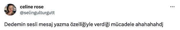 Twitter'da @selingulturgutt isimli kullanıcı sesli mesaj yazma özelliğini kullanan dedesinin aile grubuna yazdığı mesajı paylaştı.