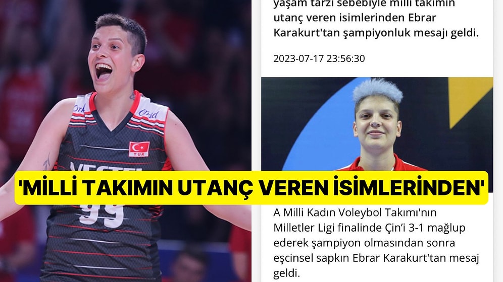 Yeni Akit, Milli Voleybolcu Ebrar Karakurt'u Skandal İfadelerle Hedef Aldı!