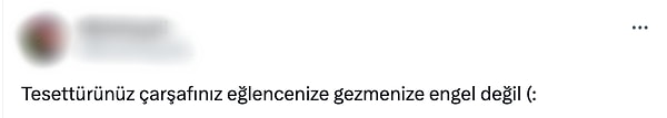 Son olarak da Twitter'da tesettürlü bir kadın üstü açık arabasından çektiği videoyu "Tesettürünüz, çarşafınız eğlencenize engel değil." notuyla paylaştı.