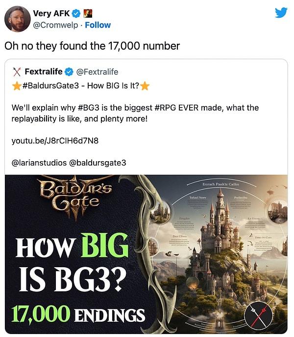 Baldur's Gate 3 tam 17,000 farklı son ihtimaline sahip olacak! Evet, tam 17 bin!