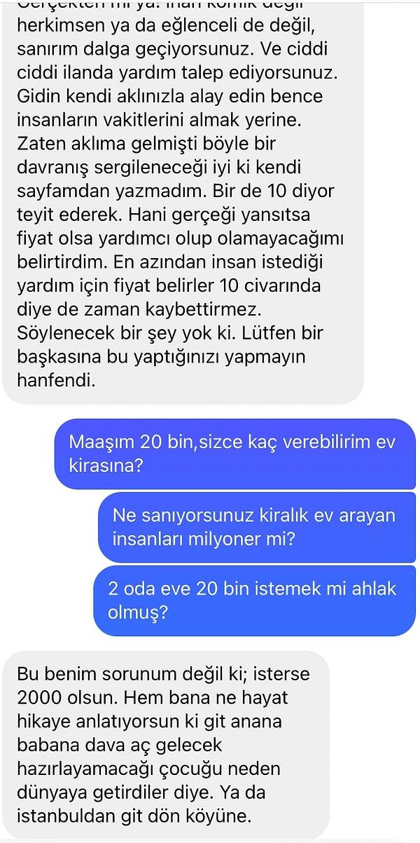 Twitter'da bir kullanıcı, bir ev sahibi ile arasında geçen konuşmayı paylaşarak İstanbul'da ev aramanın zorluğunu özetledi:
