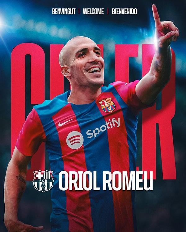 3. Barcelona, İspanyol orta saha oyuncusu Oriol Romeu'yu Girona'dan transfer etti.