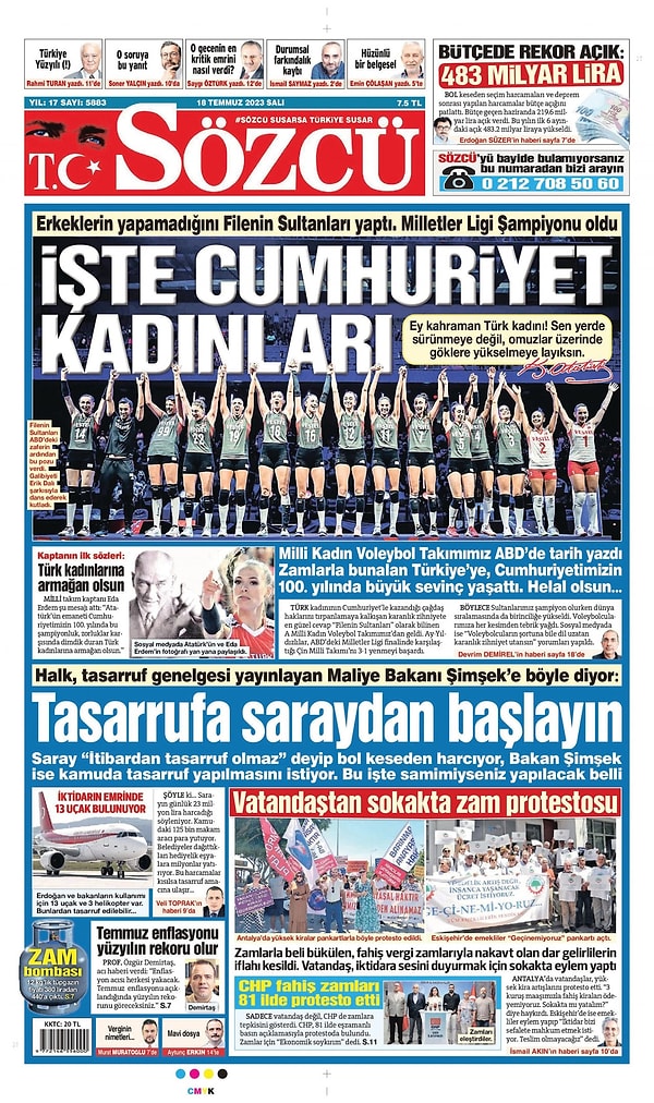 Milletler Ligi Şampiyonluğu sonrası Sözcü Gazetesi'nin "İşte Cumhuriyet Kızları" manşetini kullanması; Akit gazetesinin de bu manşeti eleştirmesi bu tartışmaları farklı bir boyuta taşıdı.