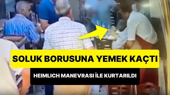 Soluk Borusuna Yemek Kaçan Adamı Heimlich Manevrası ile Kurtaran Esnaf