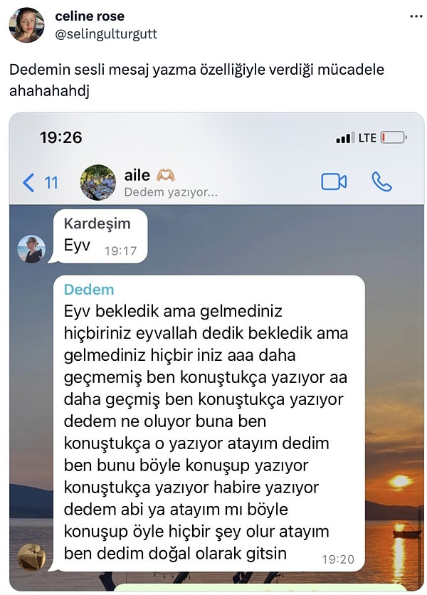 Halen daha yazıyor.