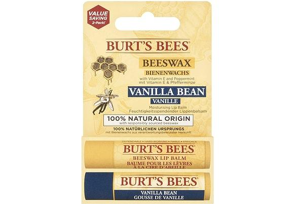 Burt's Bees İkili Lip Balm Set (Beeswax + Vanilya)