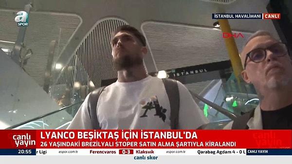16. Beşiktaş'ın anlaştığı Brezilyalı stoper Lyanco, transferi tamamlamak üzere İstanbul'a geldi.