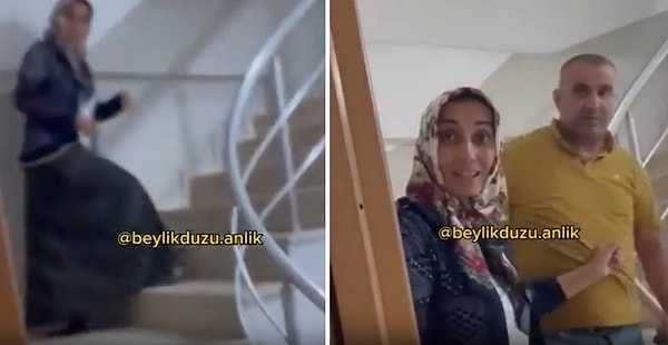 O anları kaydeden kiracıların kamerasına ise ilginç bir olay yansıdı. Tehditler savurup küfür eden ev sahipleri, kiracıların o anları kameraya kaydettiğini fark edince kibar davranmaya başladılar.