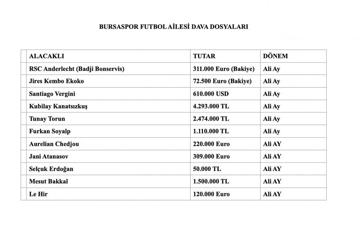 Borçları Nedeniyle Lisans Çıkartamayan Bursaspor Profesyonel Liglerde ...