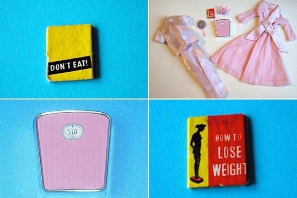 7. Barbie'nin özel serilerinden birinde 'kilo verme kitabının' içinde öneri olarak 'yemek yeme' yazıyordu.