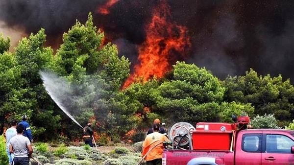 Yetkililer, Yunanistan’da hava sıcaklığının 45 dereceyi bulacağı hafta sonunda başka yangınlara karşı da uyarılarda bulunuyor. Yunanistan’da yaz aylarında genellikle orman yangınları görülürken uzmanlar bu yıl sıra dışı sıcak seyreden havanın daha fazla yangın ihtimalini arttırdığına da dikkat çekiyorlar. Öte yandan İklim Krizi ve Sivil Koruma Bakanı Vasilis Kikilyas, yangınlarla ilgili 2 kişinin gözaltına alındığını duyurmuştu.