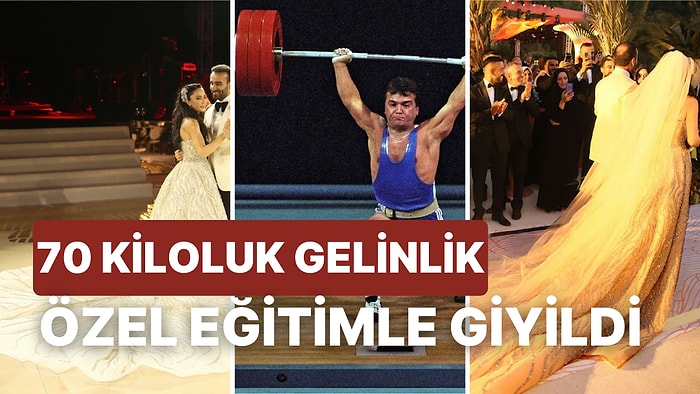 Naim Süleymanoğlu musun? 48 Kiloluk Gelinin Taşıdığı 70 Kiloluk Gelinlik Tartışma Konusu Oldu