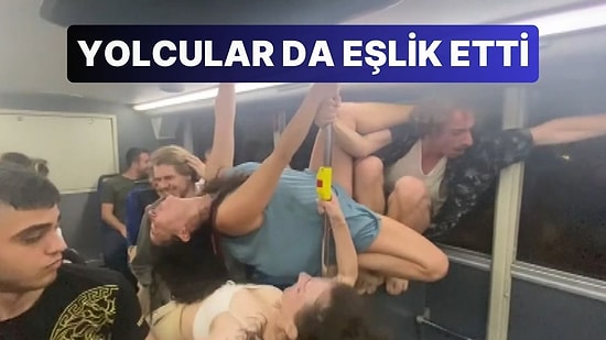 İETT Otobüsünde Direk Dansı: Yolcular da Eşlik Etti