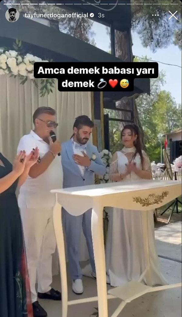 Tayfun Erdoğan da o anları Instagram hesabından, 'Amca demek babası yarı demek' diyerek paylaştı.