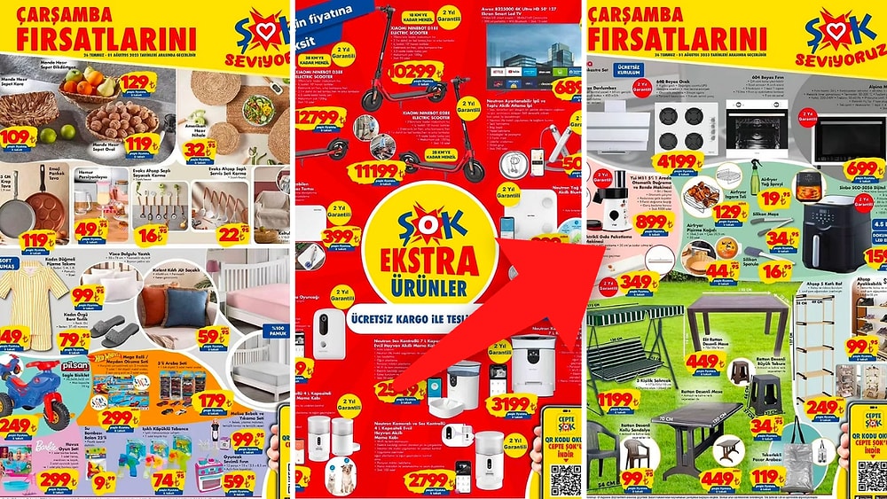 ŞOK'a Salıncak Geliyor! 26 Temmuz 2023 ŞOK Aktüel Ürünler Kataloğu