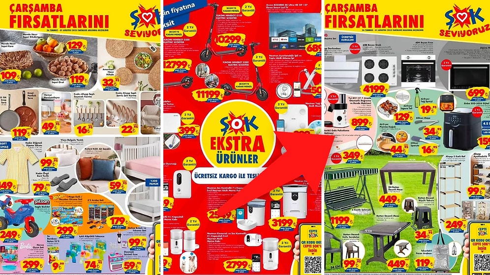 ŞOK'a Salıncak Geliyor! 26 Temmuz 2023 ŞOK Aktüel Ürünler Kataloğu