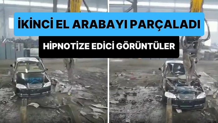 İkinci El Arabayı Parçalayarak Geri Dönüştüren Makine Operatörünü İzlerken Hipnotize Olacaksınız