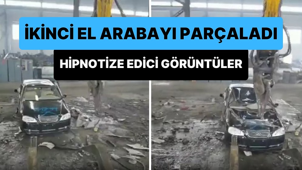 İkinci El Arabayı Parçalayarak Geri Dönüştüren Makine Operatörünü İzlerken Hipnotize Olacaksınız