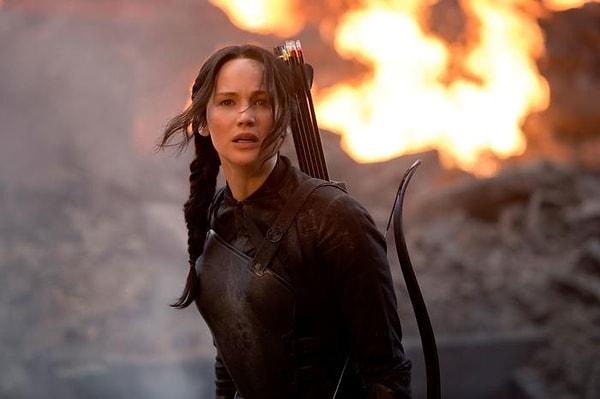 9. "Açlık Oyunları" filmindeki Katniss Everdeen;