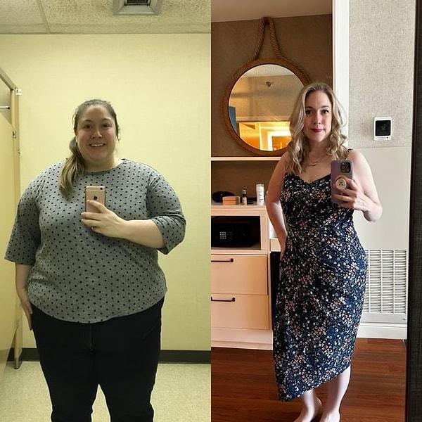 4. "7 yıllık sıkı çalışma ve 80 kilo sonra değişen vücudum."