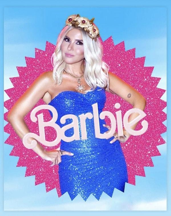 Fanlarının kendisi için hazırladığı Barbie logolu fotoğrafı hikayesine koymadan da edemedi!
