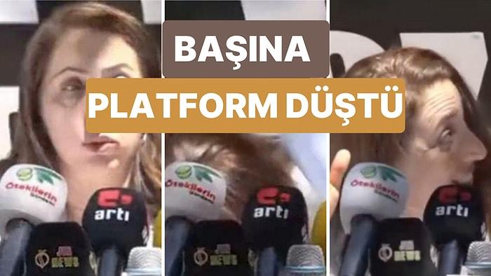 HDP'li Saliha Aydeniz Lozan Karşıtı Konuşma Yaptığı Sırada Kafasına Arkadaki Platform Düştü
