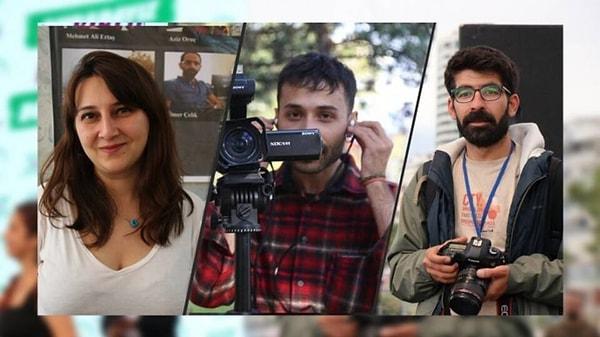 Öte yandan bugün sabah saatlerinde gazeteciler Sibel Yükler Ankara'daki evinde, Delal Akyüz İzmir'de, Fıratcan Arslan ise Diyarbakır'da gözaltına alındı.