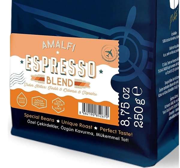 10. Moliendo Finest Coffee Moliendo Amalfi Espresso Blend Kahve Çekirdek Kahve