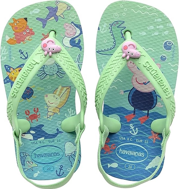 8. Peppa Pig sevenlerin bayılacağı Havaianas marka parmak arası terlik.