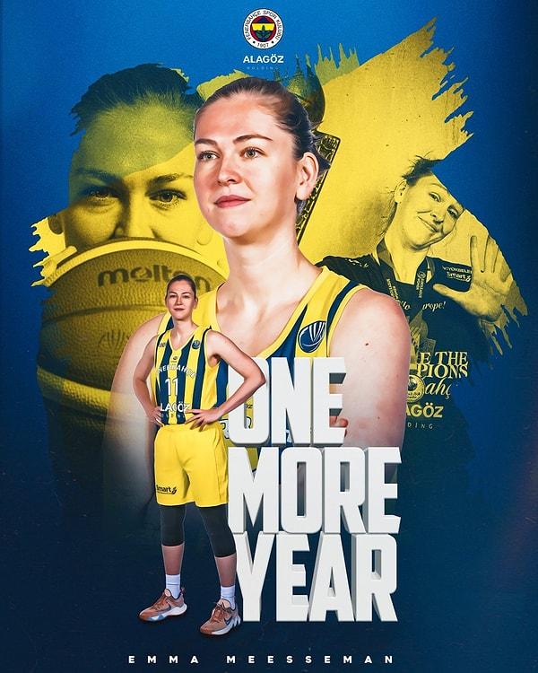 6. Fenerbahçe Alagöz Holding, geçtiğimiz yıl 3 ayrı organizasyonda MVP seçilen Belçikalı yıldız Emma Meesseman ile 1 yıllık yeni sözleşme imzalandığını açıkladı.