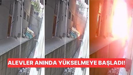 İstanbul'da Pencereden Atılan Sigara İzmariti Yangına Sebep Oldu!