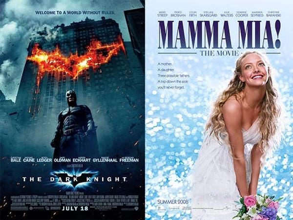 5. "The Dark Knight" ve "Mamma Mia!" — 18 Temmuz, 2008