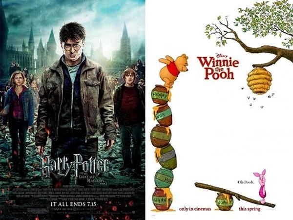 4. "Harry Potter and the Deathly Hallows: Part 2" ve "Winnie the Pooh" – 15 Temmuz, 2011