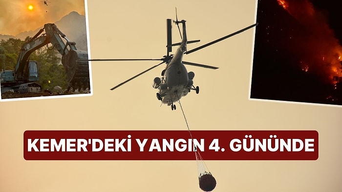 Kemer'deki Yangın 4. Gününde: Karadan Müdahalede Güçlük Yaşanıyor!