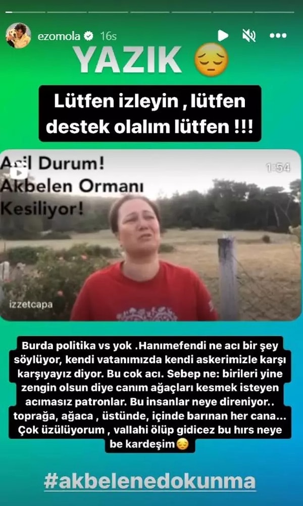 Ezgi Mola'nın paylaşımını da buraya bırakalım 👇