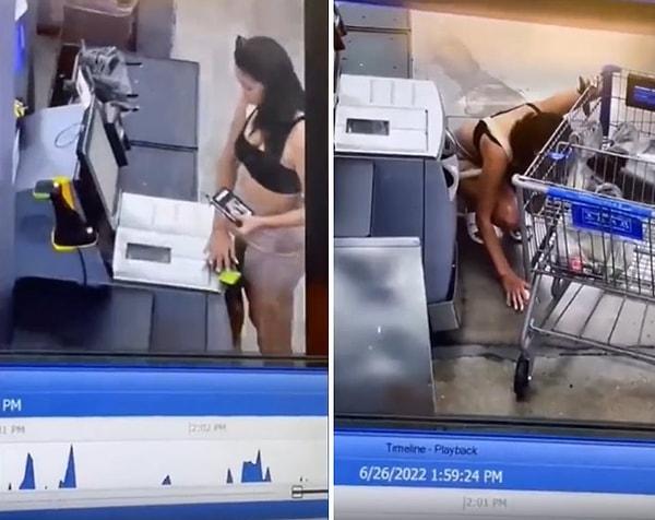 Yere düşürdüğü kredi kartını uzun tırnakları nedeniyle bir türlü alamayan kadının o görüntüleri sosyal medyada viral oldu.