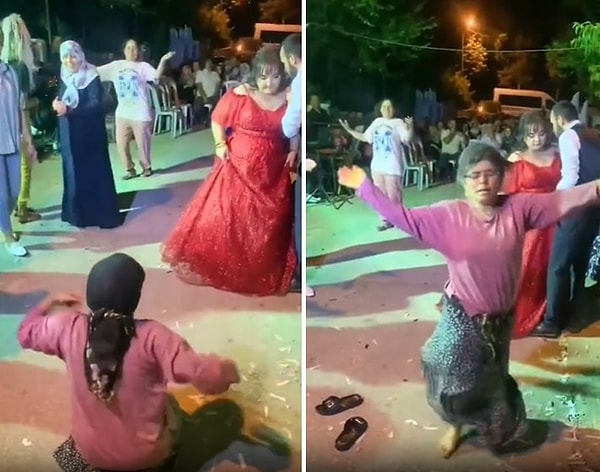 Doyasıya yaptığı dans ile gelini gölgede bırakan kadının görüntüleri kısa sürede sosyal medyada viral oldu.