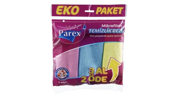 5. Parex Mikrofiber Temizlik Bezi 3' Lü Eko Paket