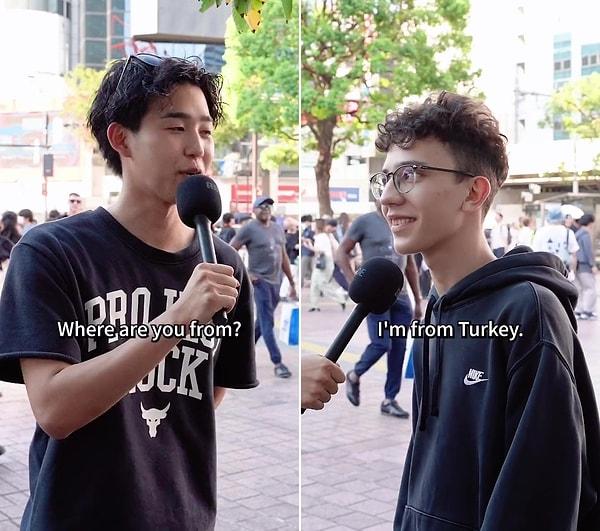 Öğrenci olduğunu belirten Türk genci, Türkiye ile Japonya arasındaki farklardan da bahsetti. En büyük farkın yemekler olduğunu belirten genç, en sevdiği Türk yemeğinin de dolma olduğunu söyledi.