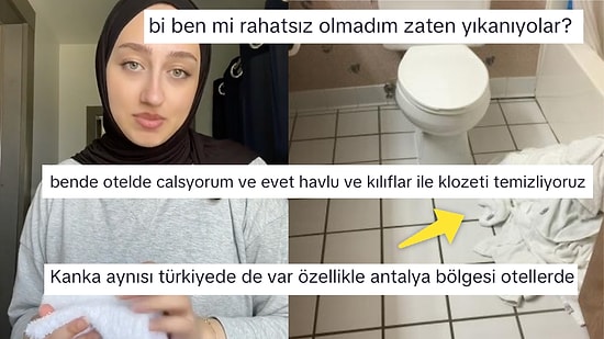 TikTok'ta Otel Odasındaki Havlularla Klozetlerin Temizlendiğini Söyleyen Kişinin Videosu Tepkilere Neden Oldu!