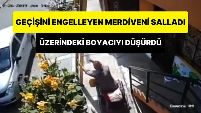 Geçişini Engellediği İçin Merdiveni Sallayan Engelli Adam, Duvar Boyayan Adamı Metrelerce Yüksekten Düşürdü