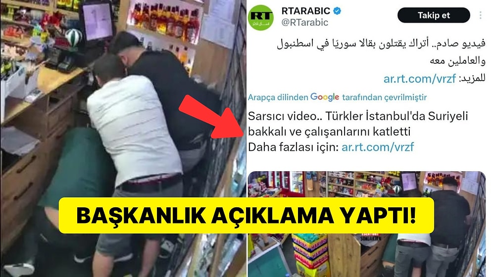 RT Arabic Sitesinin 'Türkler Suriyeli Bakkalı Katletti' Başlıklı Yalan Haberi Gündem Oldu!