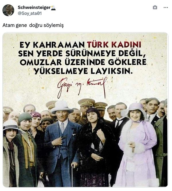 Atatürk'ün sözünü hatırlatanlar oldu.