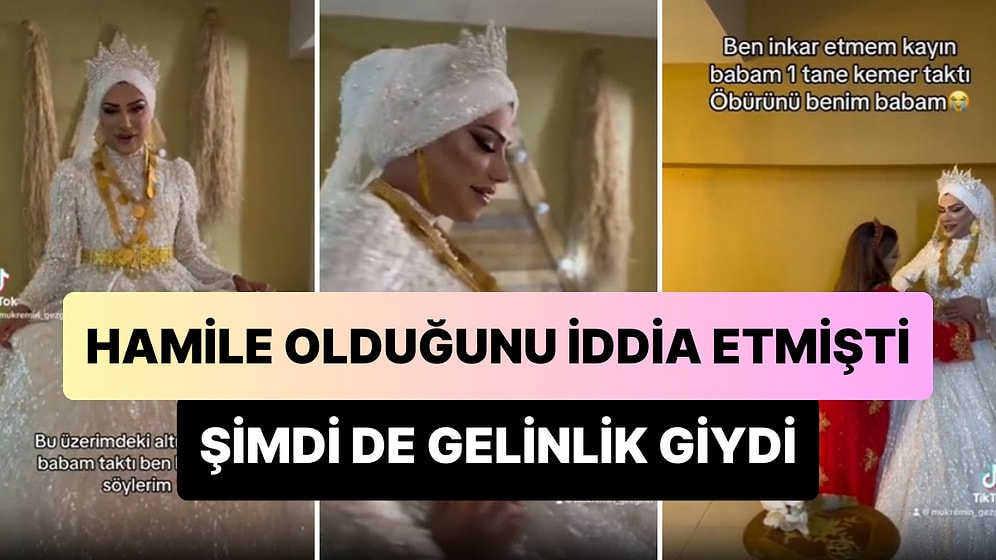 Hamile Olduğu Mizanseni ile Gündemi Bir Hayli Meşgul Eden Mükremin Gezgin Şimdi de Gelinlik Giydi