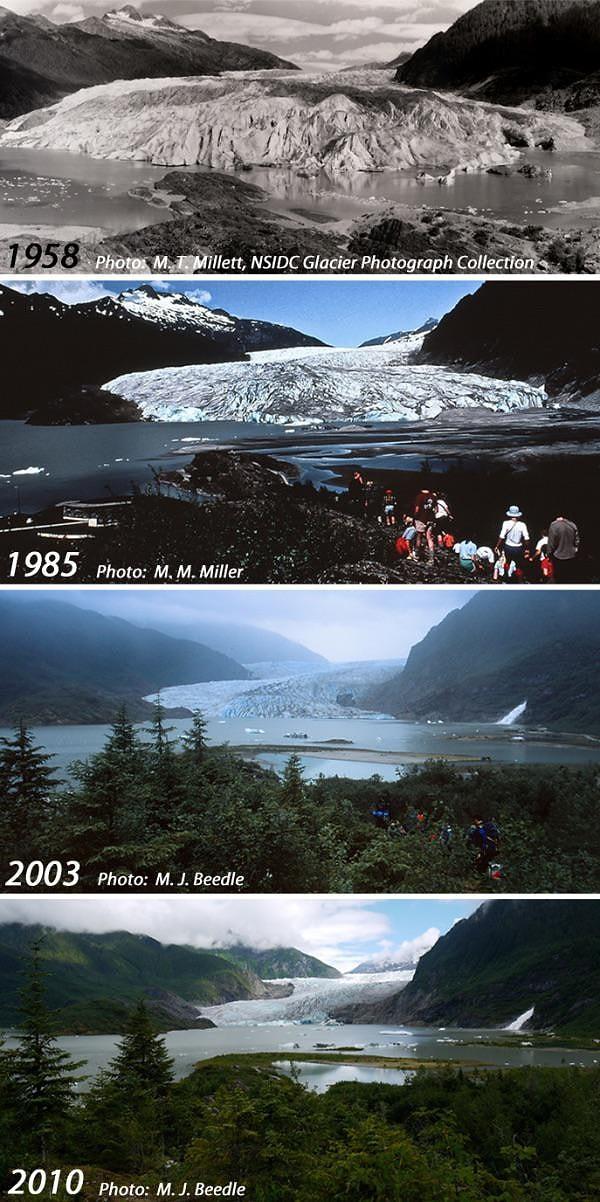 3. Alaska, Mendenhall Buzulu (1958 - 2010)